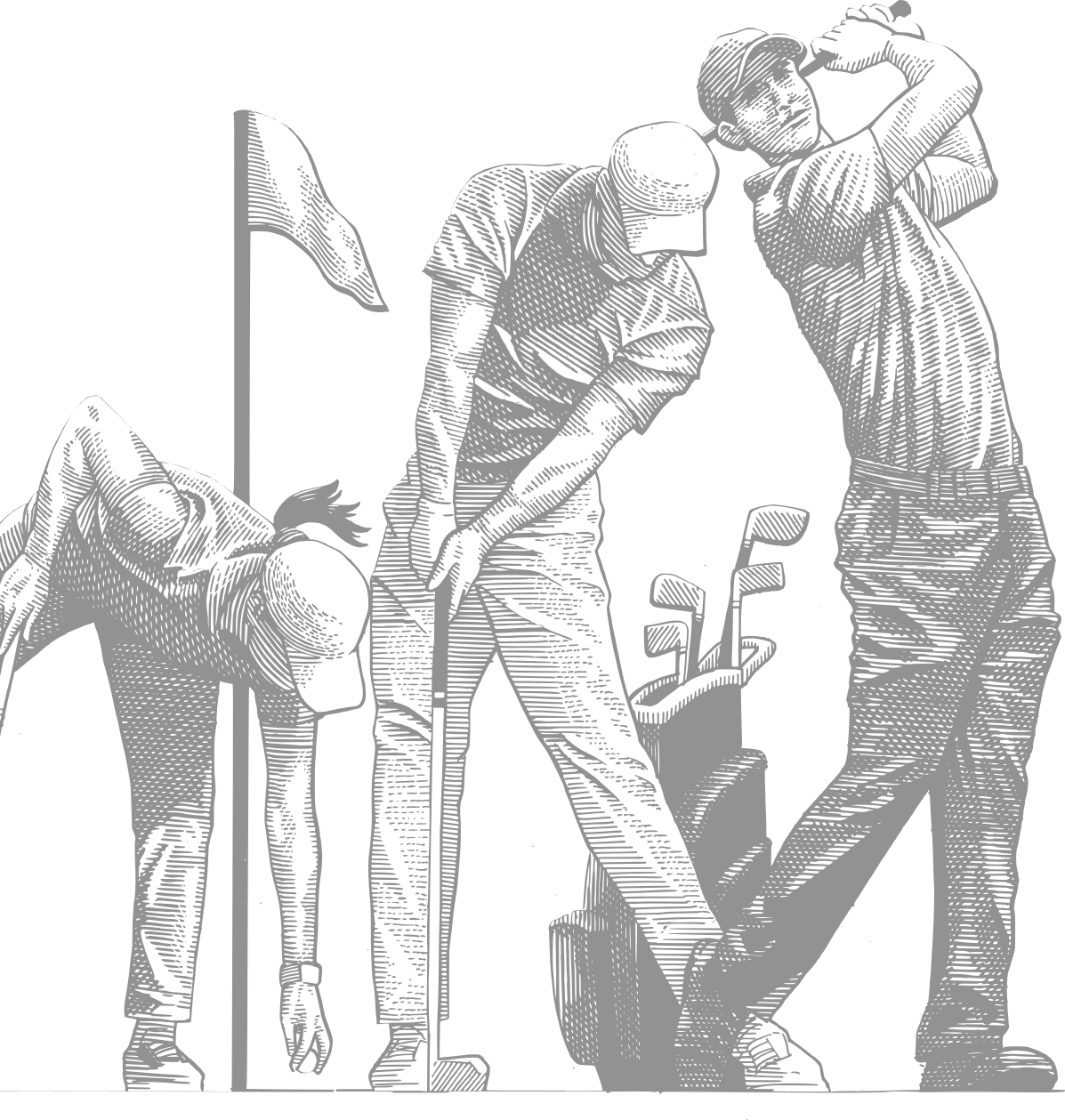 Golfers Illustration Mobile