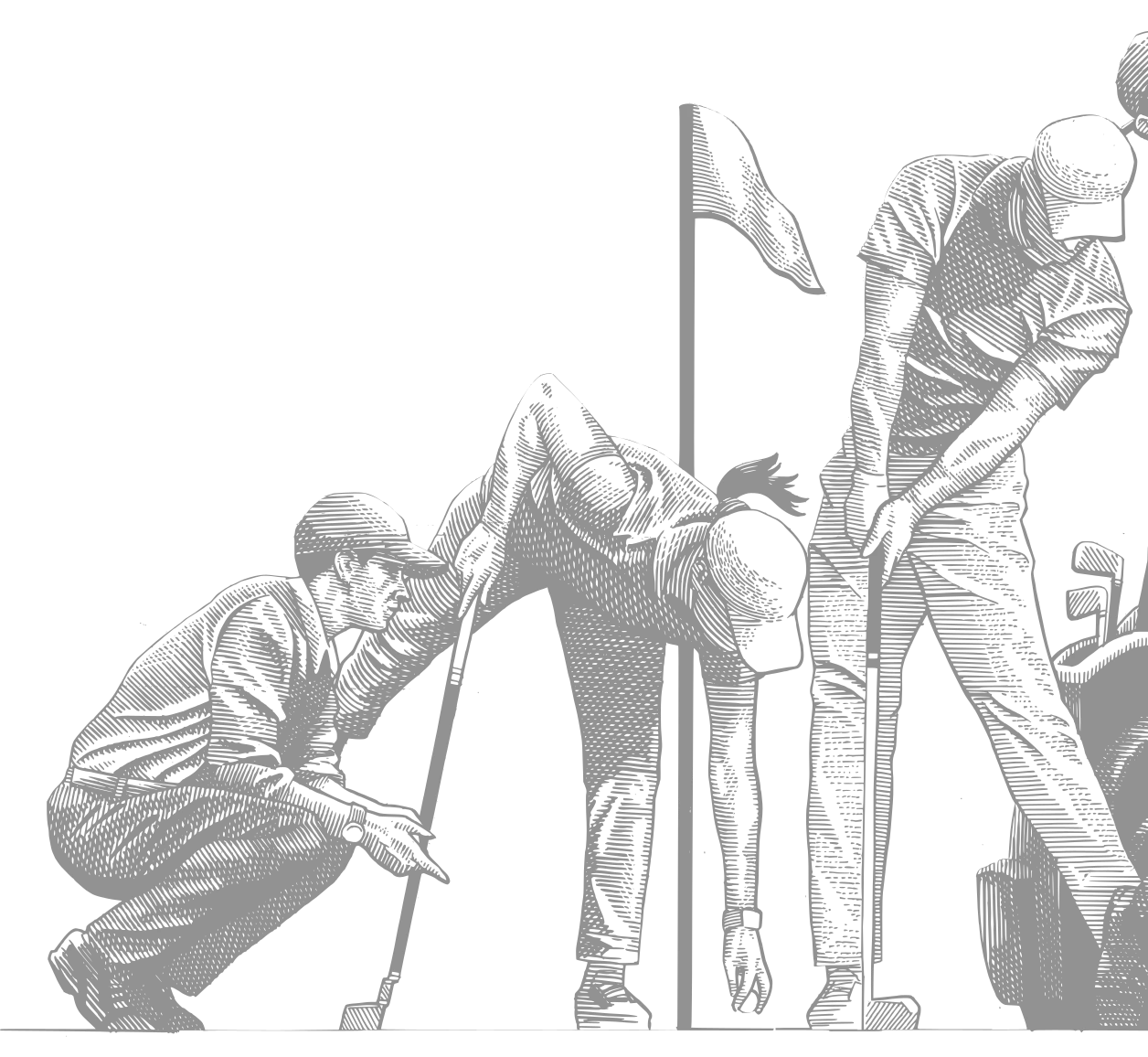 Golfers Illustration Mobile