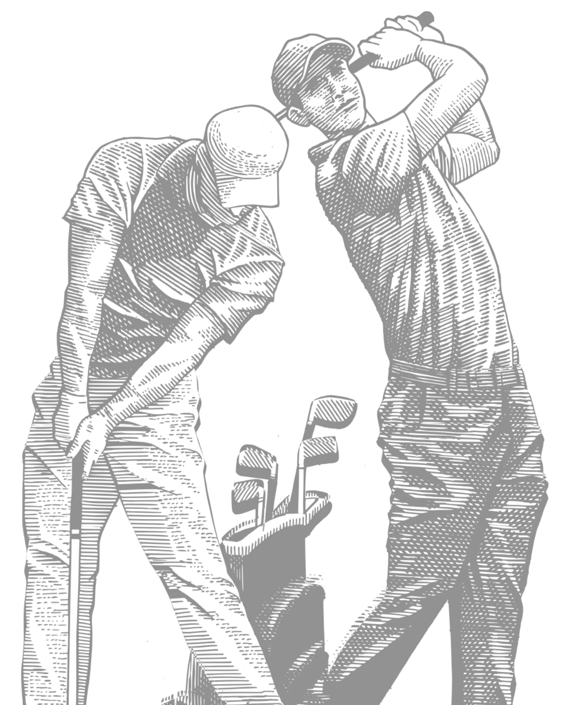 Mobile Golfers Illustration